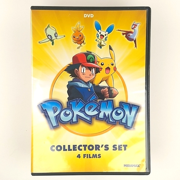 Pokemon Media Pokemon Collectors Set 4 Movie Dvd Over 30 Minutes Of